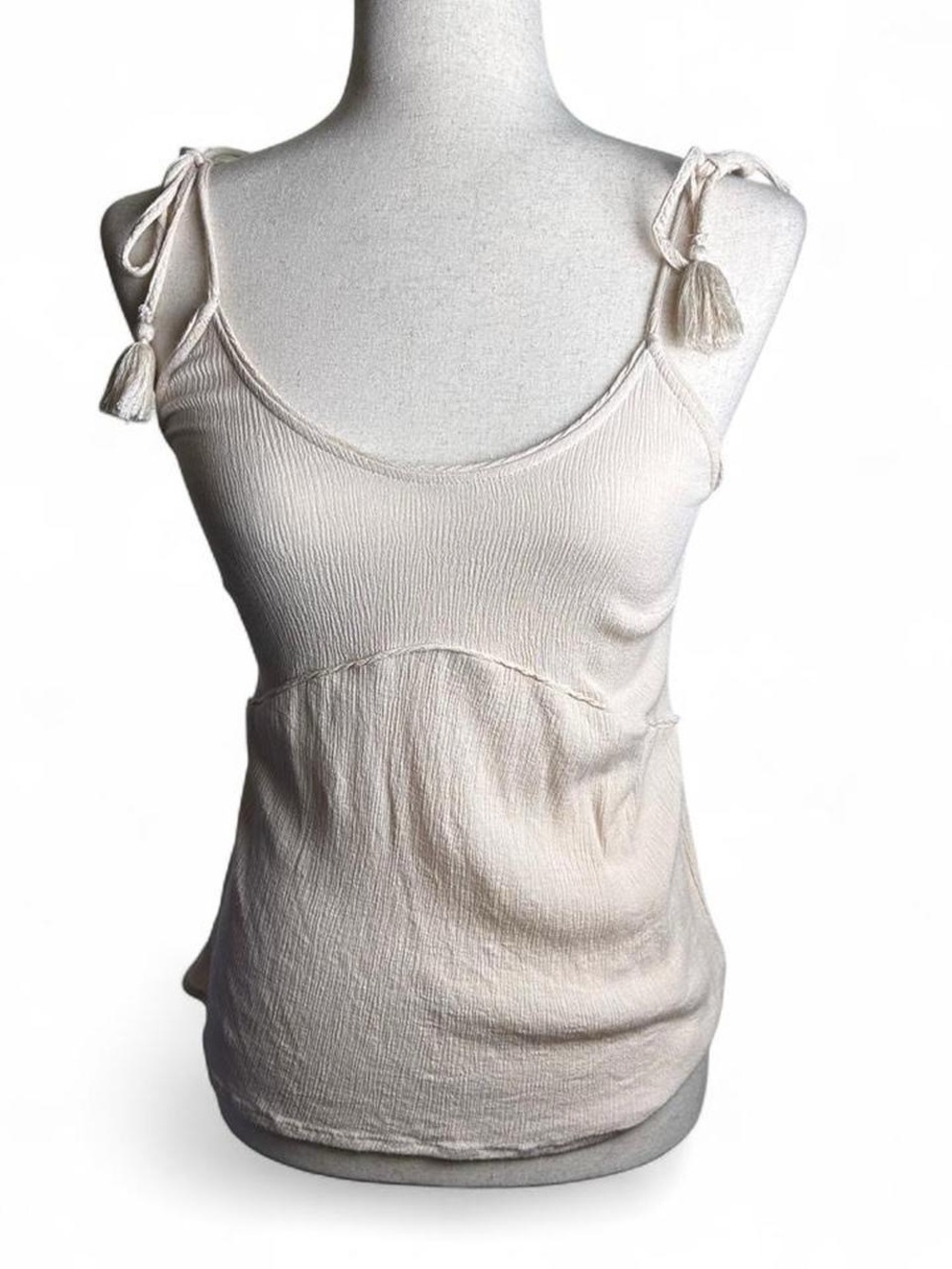 Living Doll Boho Cream Tank Top